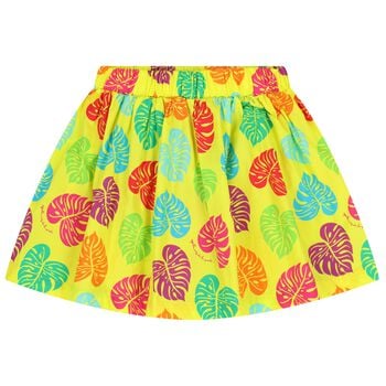 Girls Yellow Palm Leaf Skirt