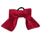 Girls Red Sparkle Velvet Dress Set, 2, hi-res