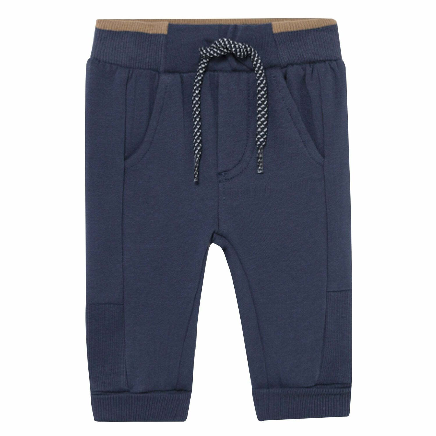 Baby Boys Navy Logo Joggers, 1, hi-res