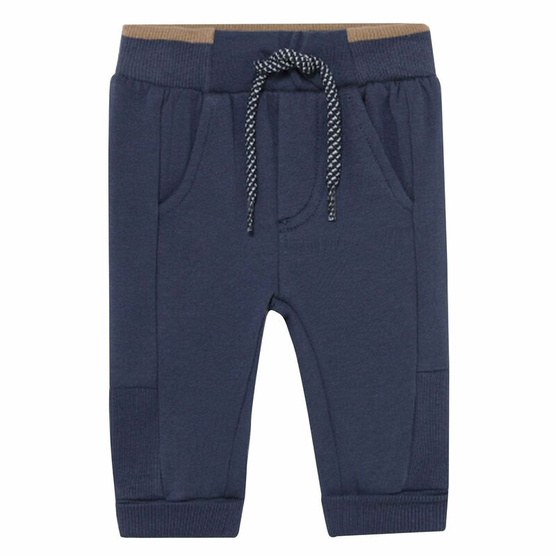 Baby Boys Navy Logo Joggers, 1, hi-res image number null