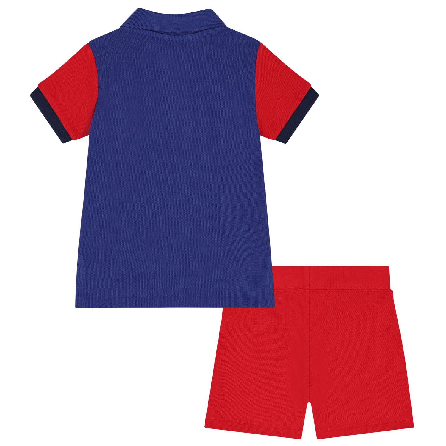 Baby Boys Navy Blue Logo Shorts Set, 1, hi-res