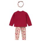 Younger Girls Red & Pink Leggings Set, 1, hi-res
