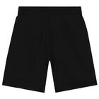 Boys Black Logo Shorts, 1, hi-res
