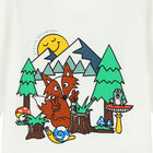 Younger Boys Ivory Graphic Long Sleeve Top, 1, hi-res