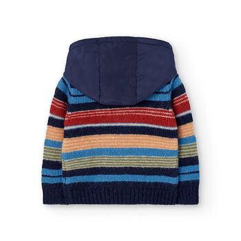 Boys Multi-Coloured Striped Jacket