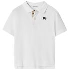 Boys White EKD Logo Polo Shirt, 1, hi-res