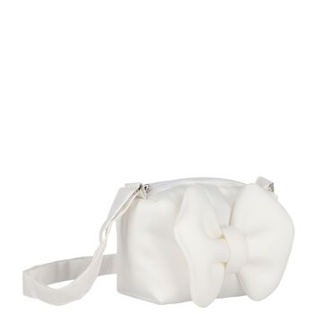 Girls White Bow Bag