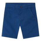 Boys Blue Chino Shorts, 5, hi-res