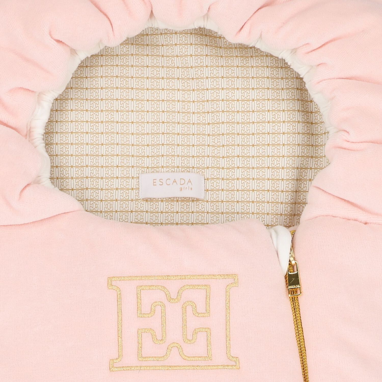Baby Girls Pink & Gold Logo Nest, 1, hi-res