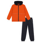 Boys Orange & Black Tracksuit, 1, hi-res