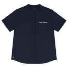 Boys Ivory & Navy Blue Striped Shorts Set, 2, hi-res