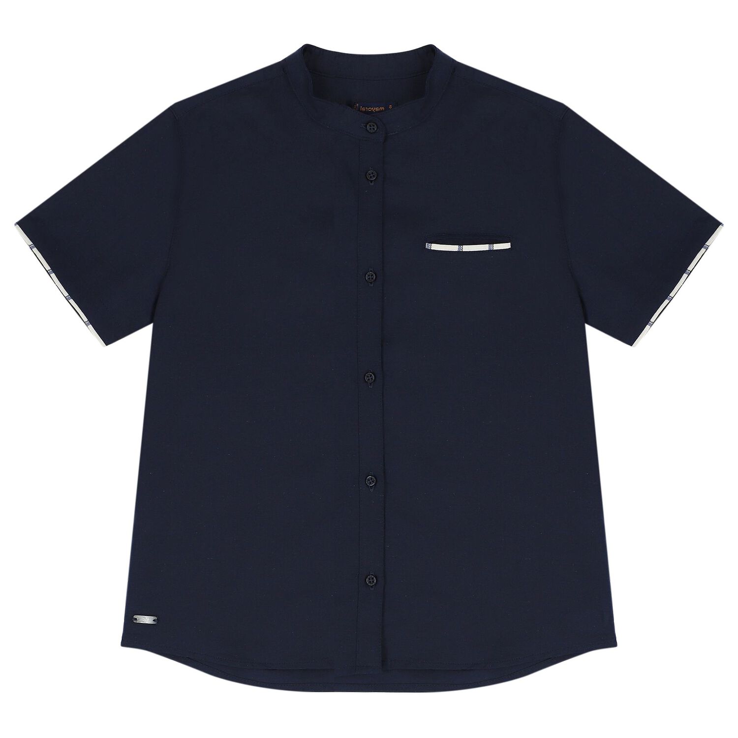 Boys Ivory & Navy Blue Striped Shorts Set, 2, hi-res image number null