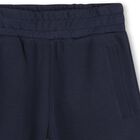 Boys Navy Blue Logo Shorts, 1, hi-res