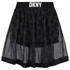 Girls Black Logo Skirt, 1, hi-res