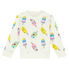 Girls White & Multicolor Ice Pop Sweatshirt Set, 1, hi-res