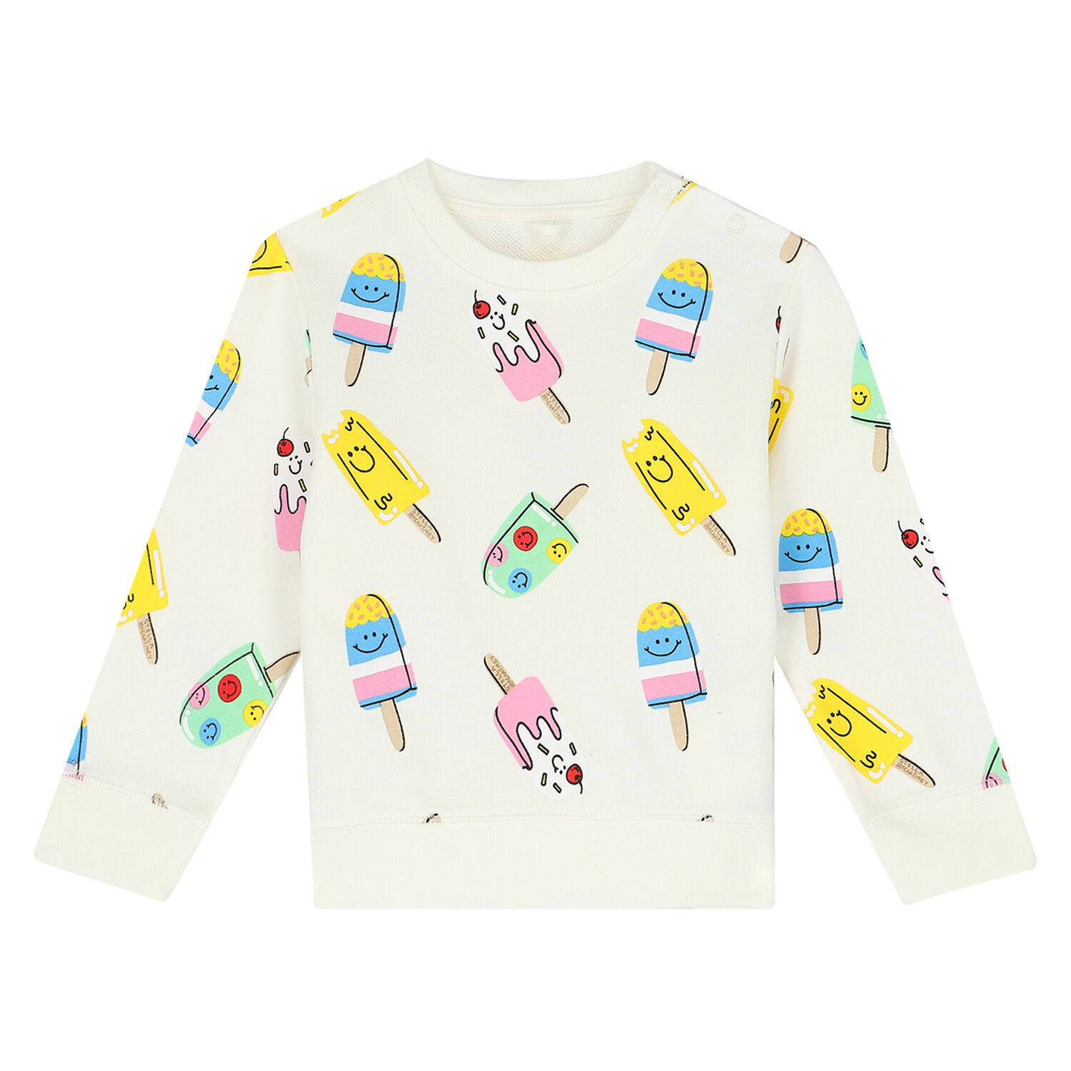 Girls White & Multicolor Ice Pop Sweatshirt Set, 1, hi-res image number null