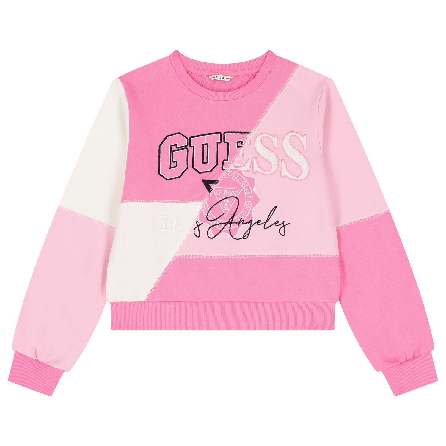 Girls Pink Logo Sweatshirt, 1, hi-res