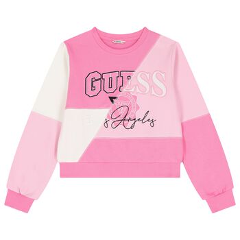Girls Pink Logo Sweatshirt