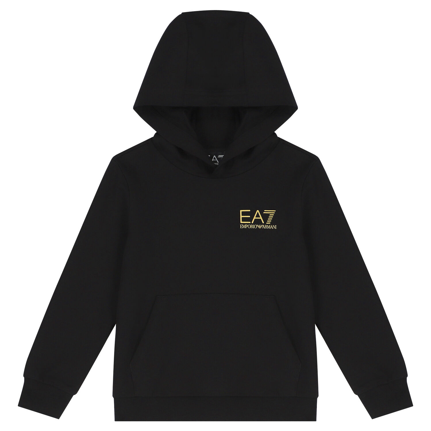 Boys Black Logo Hooded Top, 1, hi-res image number null