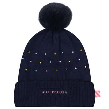 Girls Navy Blue Beanie Hat
