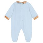Baby Boys Blue & Beige Geo Map Babygrow Gift Set, 1, hi-res