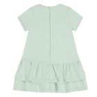Younger Girls Aqua Butterflies Logo Dress, 2, hi-res