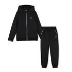 Boys Mini Me Black Logo Tracksuit, 1, hi-res