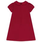 Girls Burgundy Bow Dress, 1, hi-res