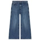 Girls Blue Denim Jeans, 1, hi-res