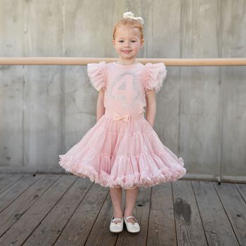 Girls Pink 4th Birthday T-Shirt