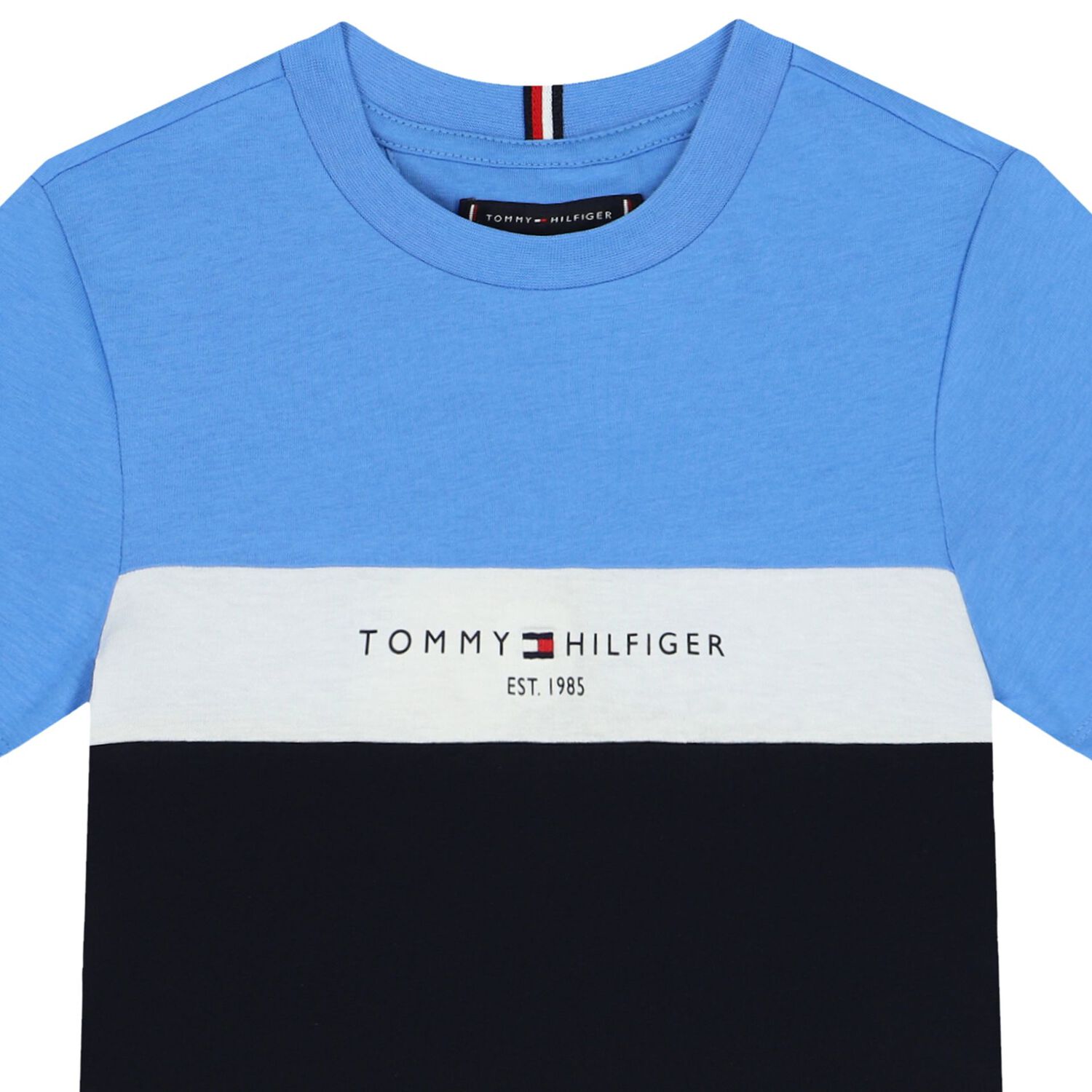 Boys Blue & Navy Blue Logo T-Shirt, 1, hi-res