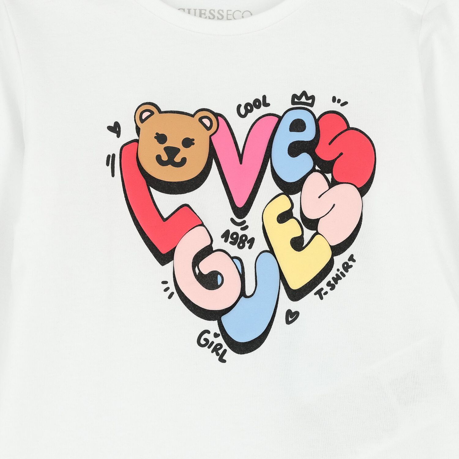 Baby Girls White Logo Long Sleeve Top, 1, hi-res image number null