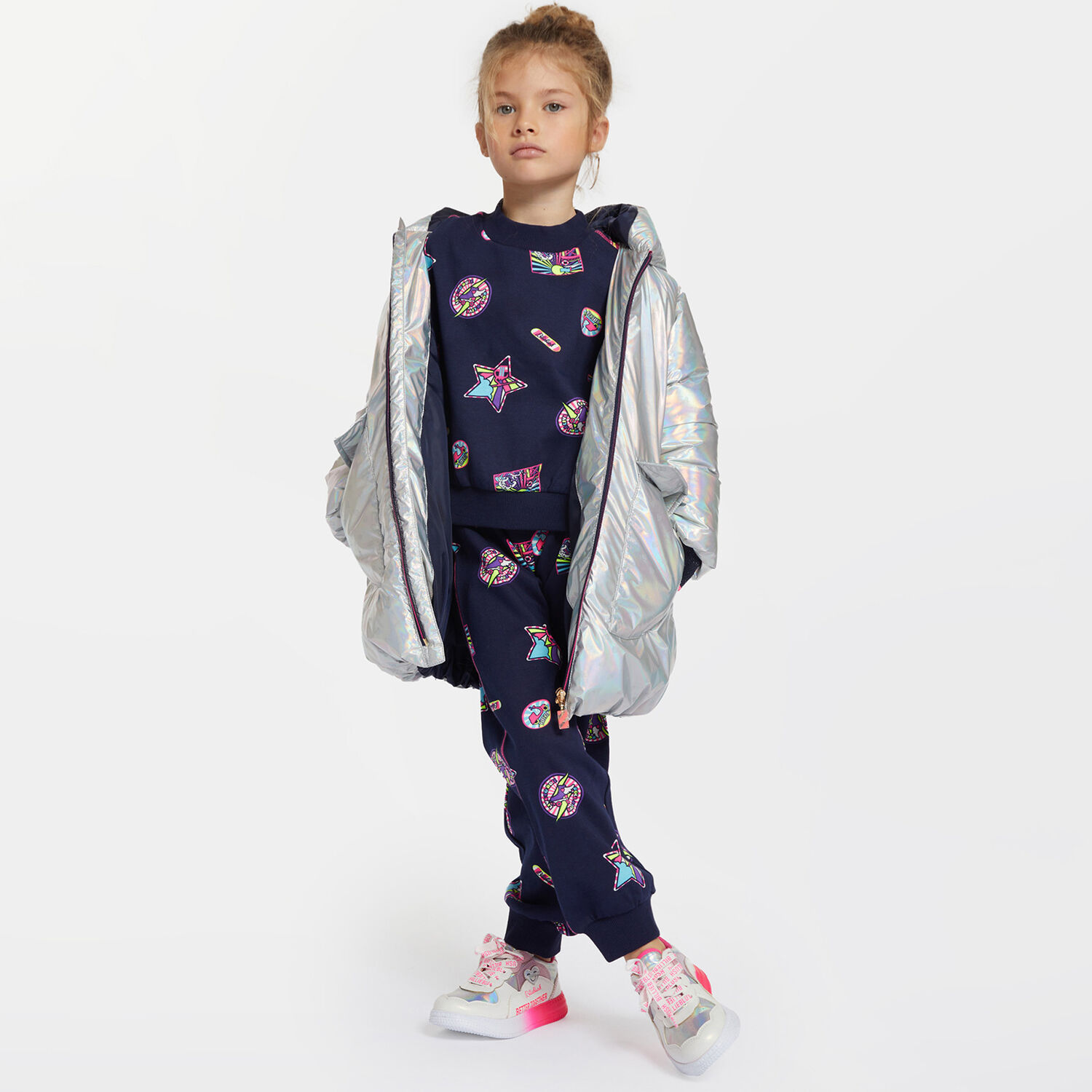 Girls Navy Blue Tracksuit, 1, hi-res image number null