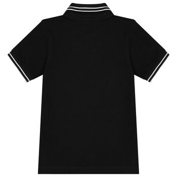 Boys Black Logo Polo Shirt