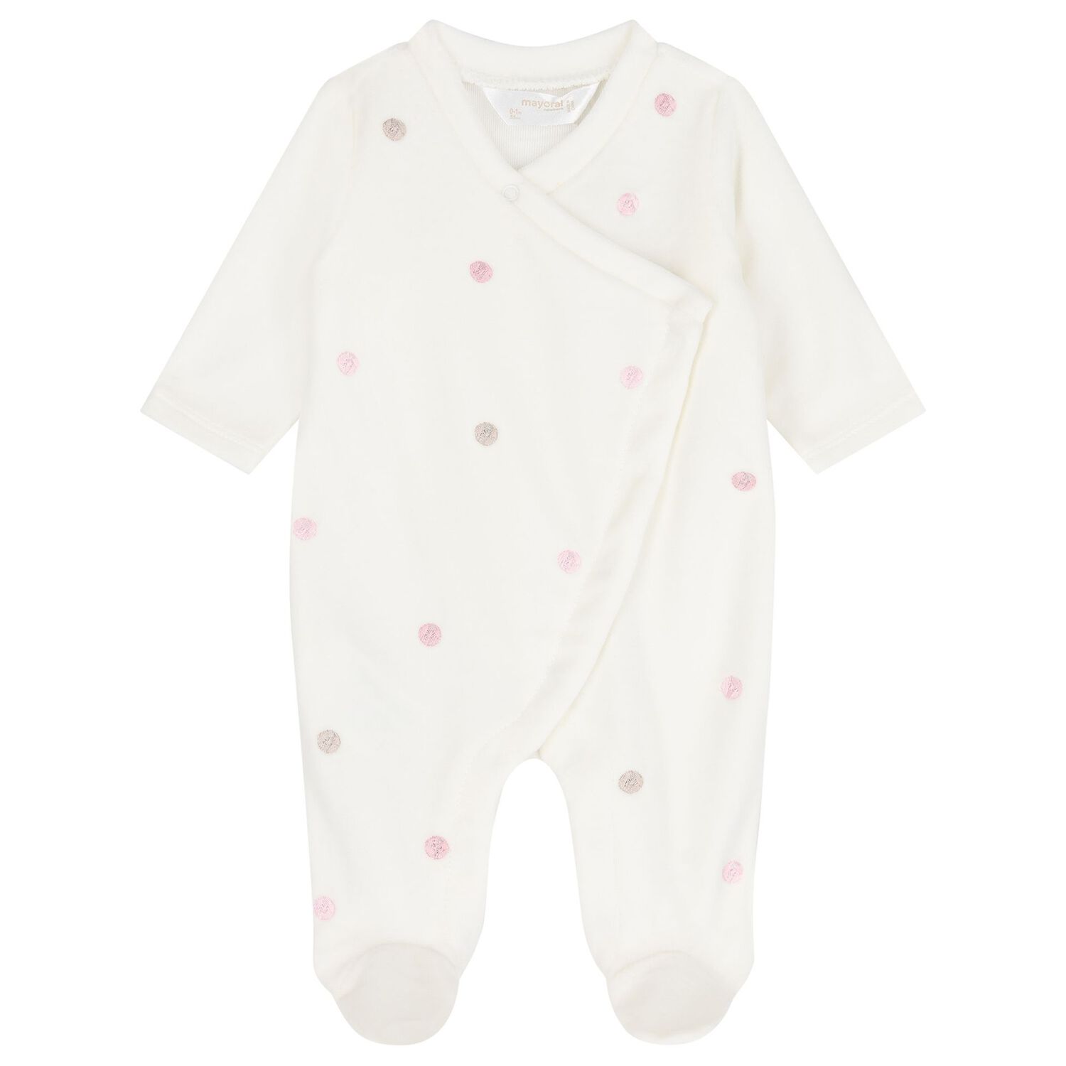 Baby Girls Pink & White Babygrows ( 2 Pack ), 1, hi-res