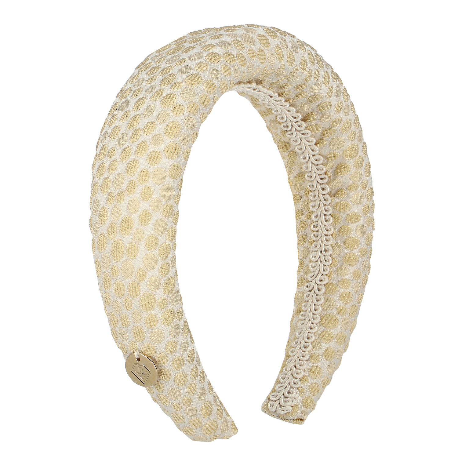 Girls Gold Jacquard Headband, 1, hi-res image number null
