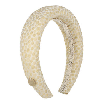 Girls Gold Jacquard Headband