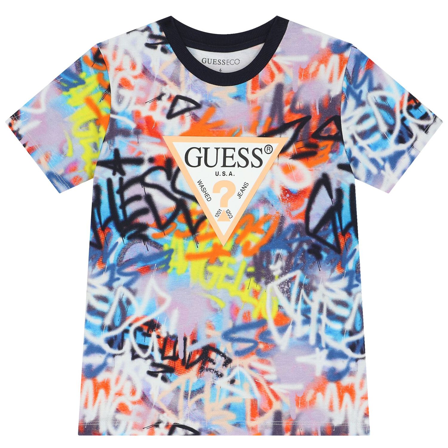 Boys Blue Graffiti Shorts Set, 1, hi-res