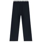 Girls Navy Blue Trousers, 2, hi-res