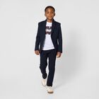 Boys White Logo Long Sleeve Top, 2, hi-res