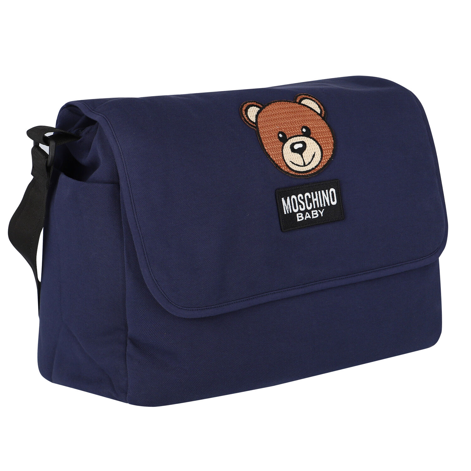 Navy Teddy Logo Baby Changing Bag, 1, hi-res