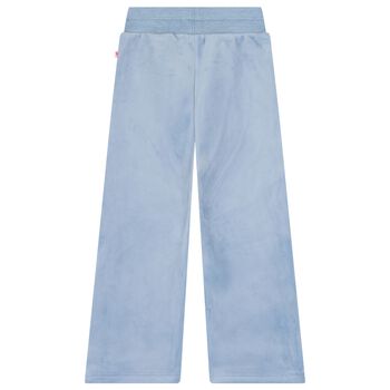 Girls Blue Heart Flared Trousers