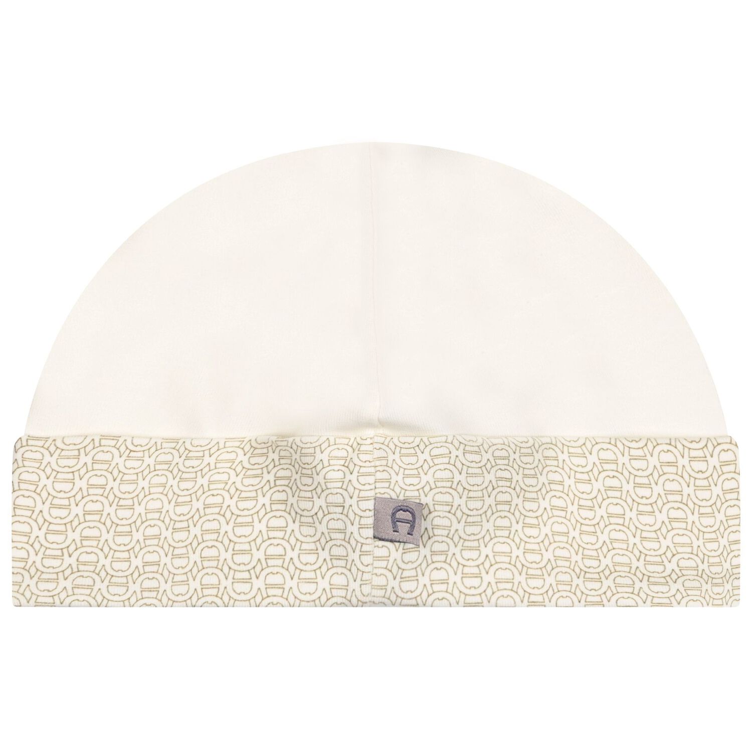 Ivory & Gold Logo Baby Hat, 1, hi-res