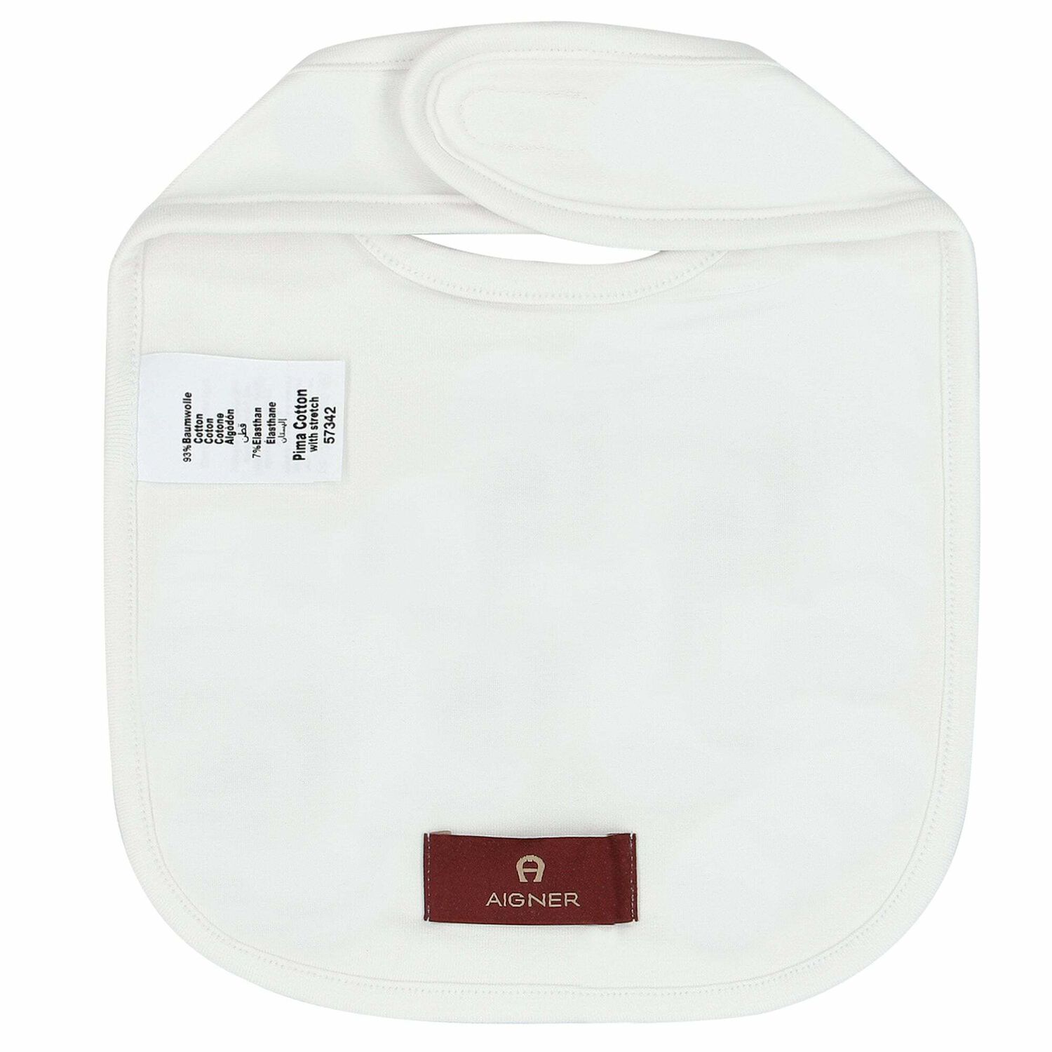 Baby Boys White & Blue Logo Bib, 1, hi-res image number null