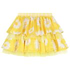 Girls White & Yellow Daisy Skirt Set, 1, hi-res