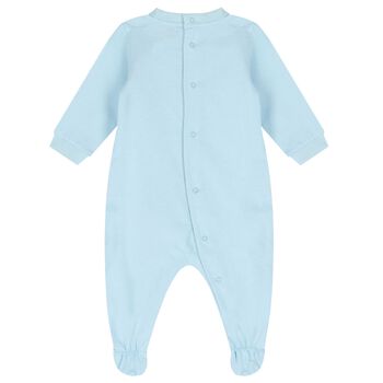Blue Teddy Bear Logo Babygrow