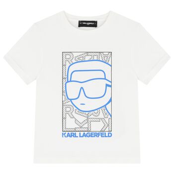 Boys White Ikonik Logo T-Shirt