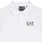 Boys White Logo Polo Shirt, 2, hi-res