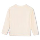 Girls Ivory Printed Long Sleeve Top, 1, hi-res