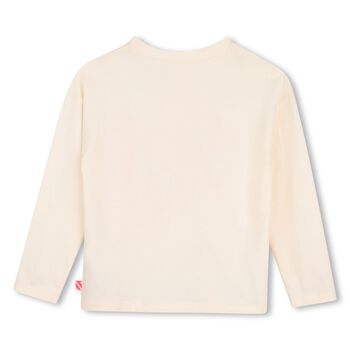 Girls Ivory Printed Long Sleeve Top